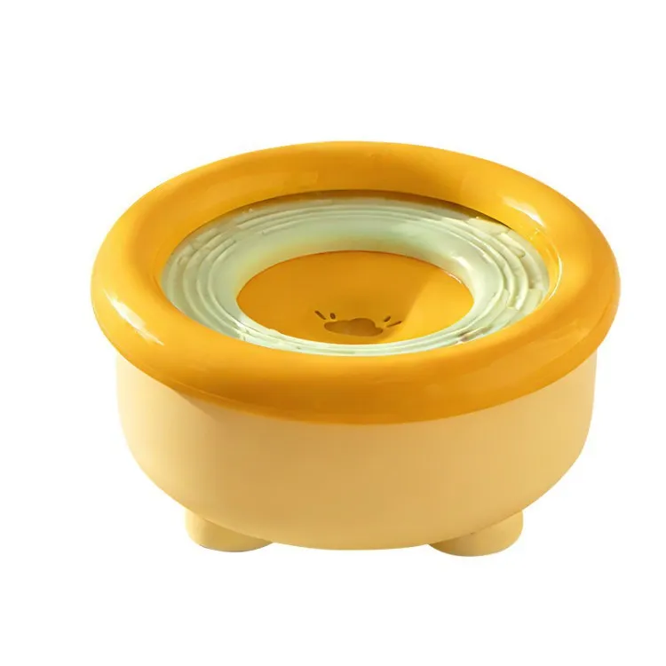 Floating Water Bowl with Slow Feeder – No-Spill Pet Water Dispenser with Floating Disk, Anti-Splash Drinking Bowl for Cats and Dogs
